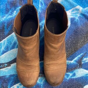 Sorel Brown Leather Ankle Boots